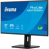 iiyama ProLite XB2792QSU-B1 pantalla para PC 68,6 cm (27") 2560 x 1440 Pixeles Quad HD LED Negro, Monitor LED negro (mate), 68,6 cm (27"), 2560 x 1440 Pixeles, Quad HD, LED, 3 ms, Negro