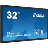 iiyama TF3239AS-B1AG pantalla para PC 80 cm (31.5") 1920 x 1080 Pixeles Full HD LED Pantalla táctil Negro, Pantalla de gran formato negro (mate), 80 cm (31.5"), 1920 x 1080 Pixeles, Full HD, LED, 8 ms, Negro
