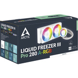ARCTIC Liquid Freezer III Pro 280 A-RGB (White) Procesador Sistema de refrigeración líquida todo en uno 12 cm Blanco 1 pieza(s), Refrigeración por agua blanco, Sistema de refrigeración líquida todo en uno, 12 cm, 186 m³/h, Blanco