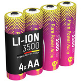 Ansmann Batería Pure Power Li-Ion Micro AAA rosa/Amarillo