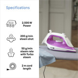 Braun TexStyle 5 SI 5225 PU, Plancha a vapor violeta/blanco