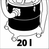 EINHELL TC-AV 1720 DW 1250 AW 20 L Negro, Rojo, Aspiradora de ceniza rojo/Negro, 20 L, Sin bolsa, Negro, Rojo, 1,2 m, 3,6 cm, Secar