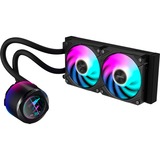 GIGABYTE AORUS WATERFORCE X II 240 Refrigerador de CPU líquido AIO - 2x ventiladores ARGB de 120 mm, pantalla LCD a todo color, DAISY-CHAIN, compatible con Intel LGA 1851 y AMD AM5, Refrigeración por agua negro, pantalla LCD a todo color, DAISY-CHAIN, compatible con Intel LGA 1851 y AMD AM5, Sistema de refrigeración líquida todo en uno, 12 cm, Negro