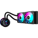 GIGABYTE AORUS WATERFORCE X II 240 Refrigerador de CPU líquido AIO - 2x ventiladores ARGB de 120 mm, pantalla LCD a todo color, DAISY-CHAIN, compatible con Intel LGA 1851 y AMD AM5, Refrigeración por agua negro, pantalla LCD a todo color, DAISY-CHAIN, compatible con Intel LGA 1851 y AMD AM5, Sistema de refrigeración líquida todo en uno, 12 cm, Negro