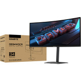 GIGABYTE GS34WQCA Monitor Gaming Curvo 34" WQHD – 3440 x 1440, 1500R, 120Hz, 1ms, 300 cd/m², FreeSync Premium, HDR Ready, HDMI 2.0, DisplayPort 1.4., Monitor de gaming negro, 1500R, 120Hz, 1ms, 300 cd/m², FreeSync Premium, HDR Ready, HDMI 2.0, DisplayPort 1.4., 86,4 cm (34"), 3440 x 1440 Pixeles, Wide Quad HD, LCD, 1 ms, Negro