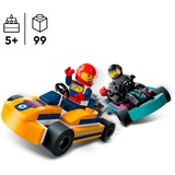 LEGO City 60400 Karts y Pilotos de Carreras, Coches de Competición, Juegos de construcción Coches de Competición, Juego de construcción, 5 año(s), Plástico, 99 pieza(s), 130 g