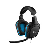 Logitech G432 Auriculares Diadema Conector de 3,5 mm Negro, Azul, Auriculares para gaming negro/Azul, Auriculares, Diadema, Juego, Negro, Azul, Binaural, Alámbrico