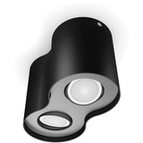 Philips Hue White Ambiance Pilar doble foco, Luz de LED negro