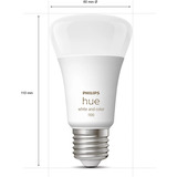 Philips Hue White & Color Ambiance Starter-Set: E27 lámpara inteligente A60 paquete doble, Lámpara LED 