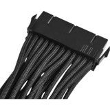 SilverStone 24pin -24pin, 0.3m 0,3 m, Cable alargador negro, 0.3m, 0,3 m, ATX (24-pin), ATX (24-pin), Macho, Hembra, Negro
