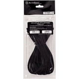 SilverStone 24pin -24pin, 0.3m 0,3 m, Cable alargador negro, 0.3m, 0,3 m, ATX (24-pin), ATX (24-pin), Macho, Hembra, Negro, Lite Retail