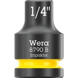 Wera 9608 Barra magnética para dados B Impaktor Imperial 1 juego de dados de 3/8", Llave de tubo negro/Verde