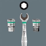 Wera 9608 Barra magnética para dados B Impaktor Imperial 1 juego de dados de 3/8", Llave de tubo negro/Verde