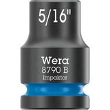 Wera 9608 Barra magnética para dados B Impaktor Imperial 1 juego de dados de 3/8", Llave de tubo negro/Verde