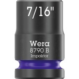 Wera 9608 Barra magnética para dados B Impaktor Imperial 1 juego de dados de 3/8", Llave de tubo negro/Verde