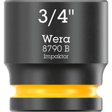 Wera 9608 Barra magnética para dados B Impaktor Imperial 1 juego de dados de 3/8", Llave de tubo negro/Verde