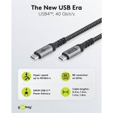 goobay 74210, Cable negro/Gris