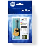 Brother LC-421XLVAL PagePack 4 pieza(s) Original Alto rendimiento (XL) Negro, Cian, Magenta, Amarillo, Tinta Alto rendimiento (XL), 500 páginas, 500 páginas, 4 pieza(s), Multipack