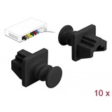 DeLOCK Protector de polvo para conector RJ45, Tapa protectora negro