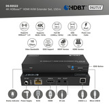 Digitus Set extensor KVM HDMI 4K HDBaseT, Alargador de HDMI negro