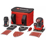 EINHELL Lijadora orbital de mano inalámbrica Power X-Change TE-OS 18/113 3X Li-Solo, 18 Voltios rojo/Negro