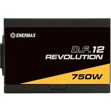 Enermax Revolution D.F.12 750W, Fuente de alimentación de PC negro