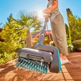 GARDENA Limpiador múltiple a batería AquaBrush Patio 18V P4A, Detergentes para suelos duros gris/Turquesa