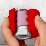 KNIPEX BiX, cortatubos para tubos de plástico y manguitos de sellado, Corta tubos rojo/Azul