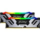 Kingston FURY FURY 64GB 6400MT/s DDR5 CL32 DIMM (Kit de 2) Renegade RGB XMP, Memoria RAM negro, 64 GB, 2 x 32 GB, DDR5, 288-pin DIMM