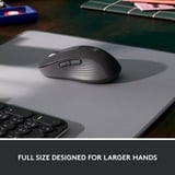 Logitech Signature M650 L, Ratón grafito, mano derecha, Óptico, Bluetooth, 4000 DPI, Grafito