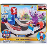 Spin Master True Metal Total City Rescue Set, Pistas de carreras Circuito de la película de PAW Patrol, con un exclusivo vehículo de Marshall incluido