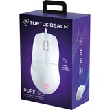 Turtle Beach Pure Sel - Ratón de Juego RGB ergonómico Ultraligero, Sensor óptico de 8000 dpi, interruptores mecánicos, Sistema de pretensado, deslizamientos de PTFE Puro, iluminación RGB - Blanco, Ratones para gaming blanco, Sensor óptico de 8000 dpi, interruptores mecánicos, Sistema de pretensado, deslizamientos de PTFE Puro, iluminación RGB - Blanco, mano derecha, Óptico, USB tipo A, 8000 DPI, Blanco