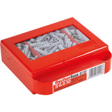 fischer Caja de montaje S 6/8/10, Pasador gris claro/Rojo
