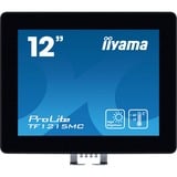 iiyama TF1215MC-B1 sensor y monitor ambiental industrial, Monitor LED negro, 25 ms, Negro, 30,7 cm (12.1"), 435 mm, 435 mm, 355 mm