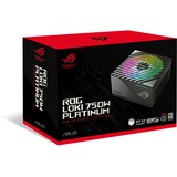 ASUS ROG Loki SFX-L 750W Platinum unidad de fuente de alimentación 20+4 pin ATX Negro, Plata, Fuente de alimentación de PC negro, 750 W, 100 - 240 V, 110 W, 750 W, 110 W, 9,6 W