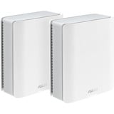 ASUS ZenWiFi BT8 (2-pack) Tribanda (2.4 GHz / 5 GHz / 6 GHz) Wi-Fi 7 (802.11be) Blanco 3 Interno, Router blanco, Blanco, Interno, Sistema de malla, Poder, 548 m², Tribanda (2.4 GHz / 5 GHz / 6 GHz)
