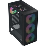 Aerocool B509A Flow-G-BK-v1, con fuente de alimentación Aero 650, Cajas de torre negro