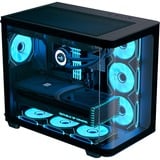 Aerocool P500C Midi Tower Negro, Cajas de torre negro, Midi Tower, PC, Negro, ATX, micro ATX, Mini-ITX, SPCC, Vidrio templado, Juego