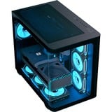 Aerocool P500C Midi Tower Negro, Cajas de torre negro, Midi Tower, PC, Negro, ATX, micro ATX, Mini-ITX, SPCC, Vidrio templado, Juego
