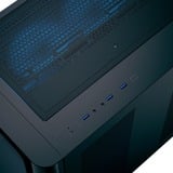 Aerocool P500C Midi Tower Negro, Cajas de torre negro, Midi Tower, PC, Negro, ATX, micro ATX, Mini-ITX, SPCC, Vidrio templado, Juego