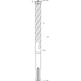 Bosch Expert Broca para martillo SDS plus-7X, Taladro Martillo perforador, Hammer drill bit, 2,2 cm, 250 mm, Concreto, Piedra, 20 cm