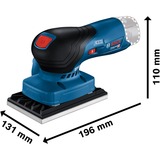 Bosch GSS 12V-13 Professional, Lijadora orbital azul/Negro, 82 dB, 71 dB, 357 mm, 442 mm, 151 mm