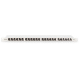 Digitus Panel de parcheo de alta densidad CAT 6A, clase EA, 24 puertos, Patch Panel gris