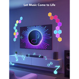 Govee Glide Hexa ProLight Panels paquete de 10, Luz de LED blanco, Luz de pared inteligente, Wi-Fi/Bluetooth, Multicolor, LED, Multi, 72 W
