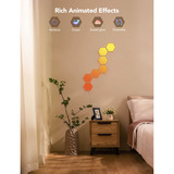 Govee Glide Hexa ProLight Panels paquete de 10, Luz de LED blanco, Luz de pared inteligente, Wi-Fi/Bluetooth, Multicolor, LED, Multi, 72 W
