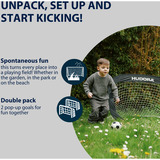 HUDORA Set de 2 porterías de fútbol Pop Up 