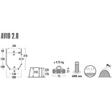 High Peak Avio 2.0, Tienda de campaña gris/cal