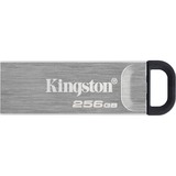 Kingston DataTraveler Unidad Flash USB Kyson de 256 GB, Lápiz USB plateado, 256 GB, USB tipo A, 3.2 Gen 1 (3.1 Gen 1), 200 MB/s, Sin tapa, Plata