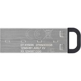 Kingston DataTraveler Unidad Flash USB Kyson de 256 GB, Lápiz USB plateado, 256 GB, USB tipo A, 3.2 Gen 1 (3.1 Gen 1), 200 MB/s, Sin tapa, Plata