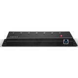 Lindy 43128 hub de interfaz 5000 Mbit/s Negro, Hub USB USB 3.2 Gen 1 (3.1 Gen 1) Type-A, 5000 Mbit/s, Negro, 0,8 m, 185 mm, 75 mm